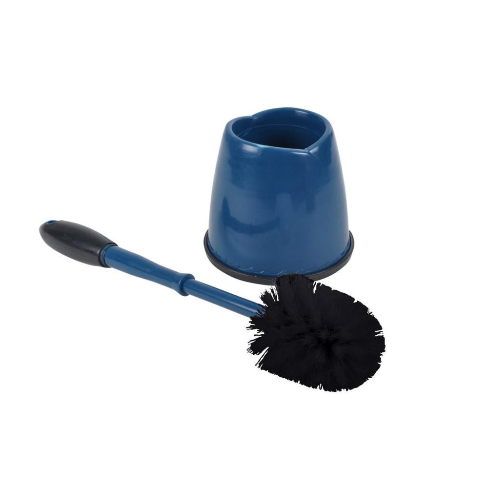 HOMEA Brosse wc – bicolore anthracite & bleu paon